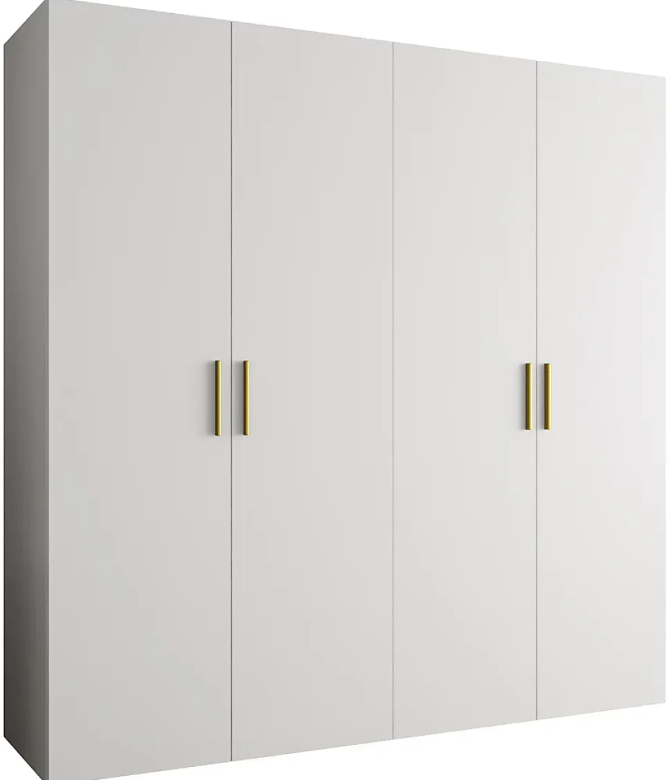 Armoire Bari 1 a portes battantes H. 202 x L.200 x P. 52, 4 portes