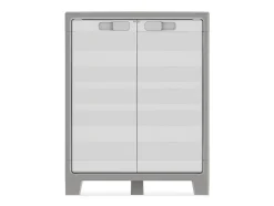 Armoire basse blanc Major 2 tablettes L. 80 x H. 100 x P. 44 cm