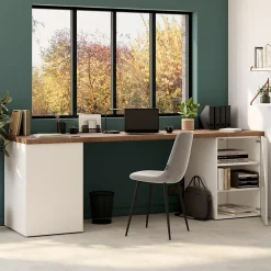Armoire basse blanche 1 porte GoodHome Atomia H. 75 x L. 50 x P. 58 cm