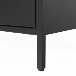 Armoire basse en métal noir GoodHome Rand H. 90 x L. 80 x P. 40 cm