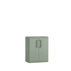 Armoire basse Keter Quadra vert L.68 x H.83 x P.39 cm