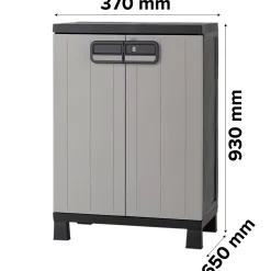 Armoire basse plastique 2 tablettes Links L.65 x H.93 x P.37 cm
