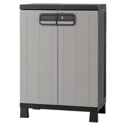 Armoire basse plastique 2 tablettes Links L.65 x H.93 x P.37 cm