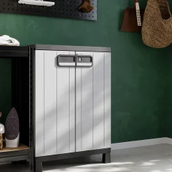 Armoire basse plastique 2 tablettes Links L.65 x H.93 x P.37 cm