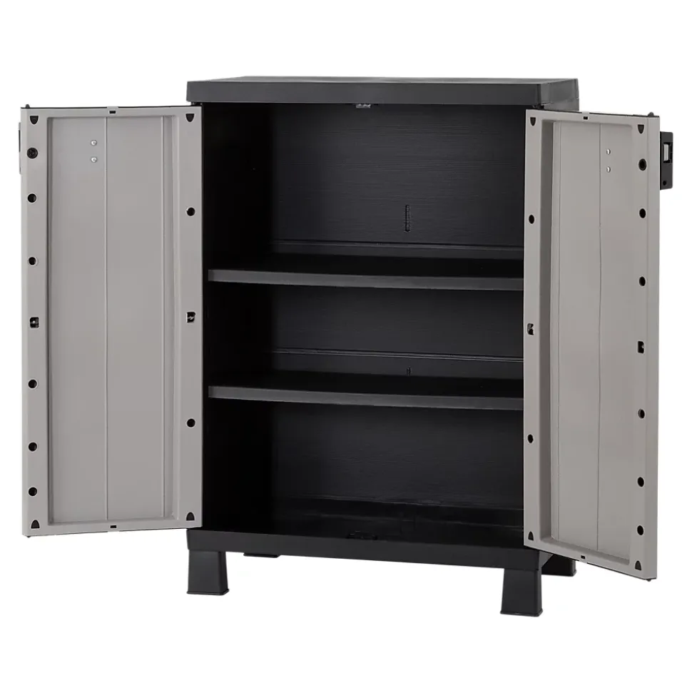 Armoire basse plastique 2 tablettes Links L.65 x H.93 x P.37 cm