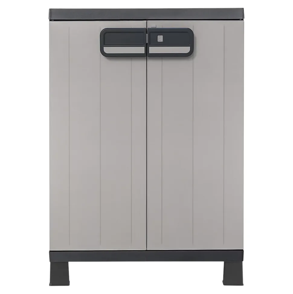 Armoire basse plastique 2 tablettes Links L.65 x H.93 x P.37 cm