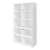 Armoire blanche 6 portes anthracite brillantes GoodHome Atomia H. 187,5 x L. 100 x P. 47 cm