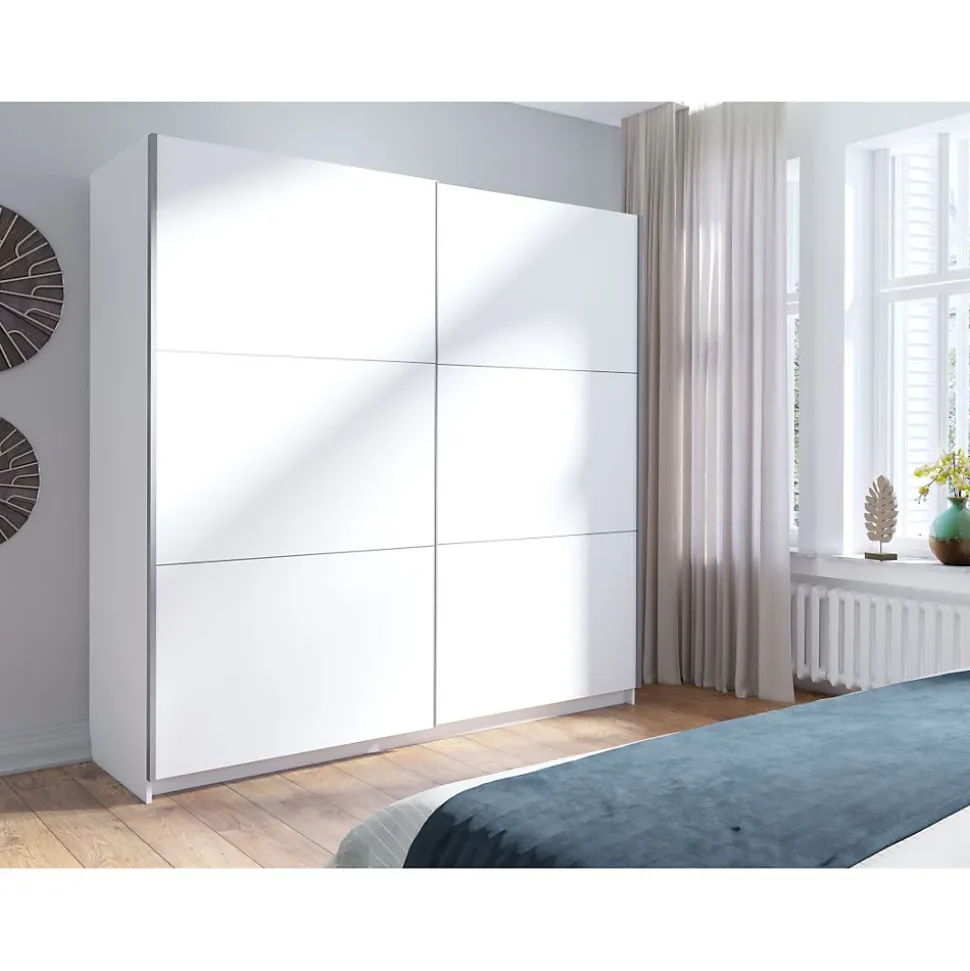Armoire blanche 2 portes coulissantes 150 cm Collection ARSALA