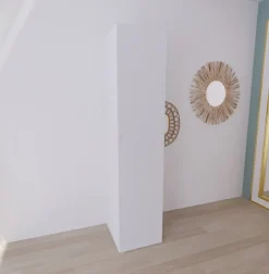 Armoire blanche avec 4 tablettes GoodHome Atomia H. 225 x L. 50 x P. 58 cm