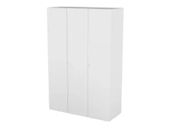 Armoire blanche double penderie 2 paniers GoodHome Atomia H. 225 x L. 150 x P. 58 cm