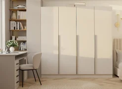 Armoire, cachemire / beige, 200 x 200 x 56,5 cm