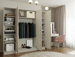 Armoire, cachemire / beige, 200 x 200 x 56,5 cm