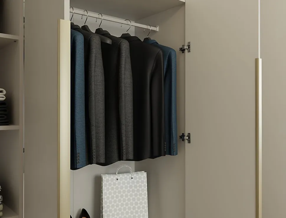 Armoire, cachemire / beige, 200 x 200 x 56,5 cm