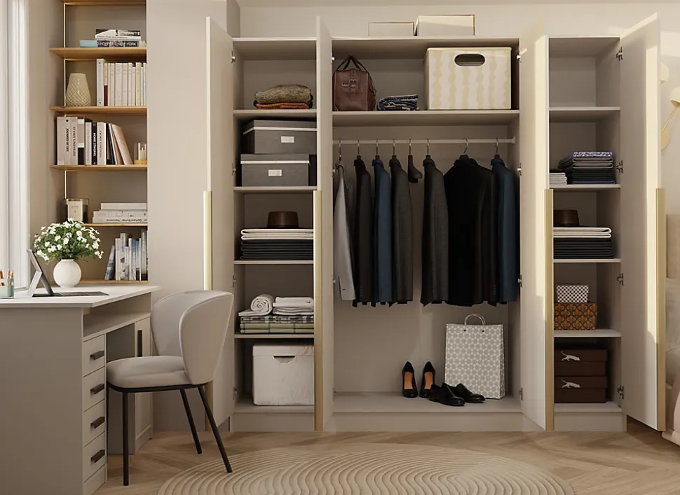 Armoire, cachemire / beige, 200 x 200 x 56,5 cm