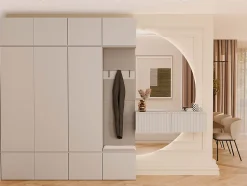 Armoire, cachemire / beige, 200 x 238 x 35 cm