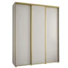 Armoire Cannes 1 à Portes Coulissantes 205,2/200/45 3 Portes (blanc,blanc.doré)