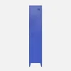 Armoire chambre enfant en acier bleu. 4 espaces de rangement. casier. L 38 x P 38 x H 180 cm