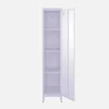 Armoire chambre enfant en acier lilas. 4 espaces de rangement. casier. L 38 x P 38 x H 180 cm