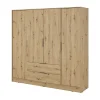Armoire, chêne artisanal, 206 x 200 x 51 cm
