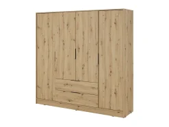 Armoire, chêne artisanal, 206 x 200 x 51 cm