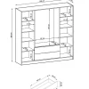 Armoire, chêne artisanal, 206 x 200 x 51 cm