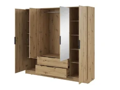 Armoire, chêne artisanal, 206 x 200 x 51 cm