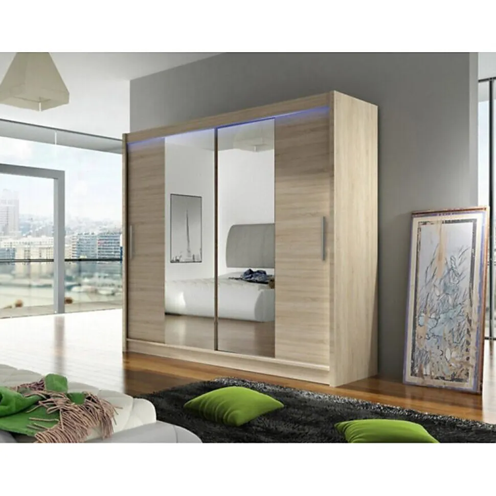 Armoire Closico Pallor II, Nombre d'étagères: 5, 215x180x58cm