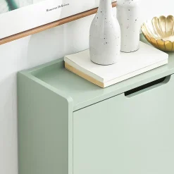 Armoire Commode à 4 abattants Meuble d'entrée Rangement pour Chaussures, FSR100-GR, SoBuy