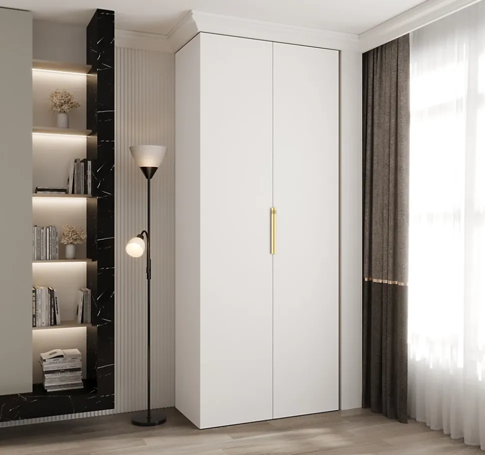 Armoire Como 4 a portes battantes H. 245 x L. 100 x P. 40, 2 portes