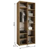 Armoire Como 1 a portes battantes H. 245 x L. 100 x P. 50, 2 portes