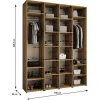 Armoire Como 4 a portes battantes H. 245 x L. 190 x P. 50, 4 portes