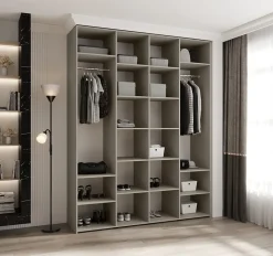 Armoire Como 4 a portes battantes H. 245 x L. 190 x P. 50, 4 portes