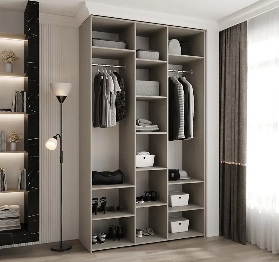 Armoire Como 3 a portes battantes H. 245 x L. 140 x P. 50, 3 portes