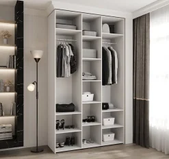 Armoire Como 3 a portes battantes H. 245 x L. 140 x P. 50, 3 portes