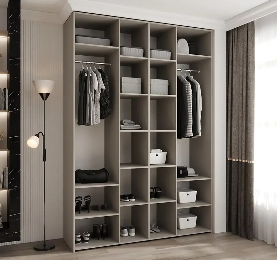 Armoire Como 4 a portes battantes H. 245 x L. 170 x P. 50, 4 portes