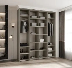 Armoire Como 4 a portes battantes H. 245 x L. 200 x P. 50, 4 portes