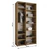 Armoire Como 4 a portes battantes H. 245 x L. 120 x P. 50, 3 portes