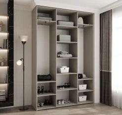 Armoire Como 4 a portes battantes H. 245 x L. 160 x P. 40, 3 portes
