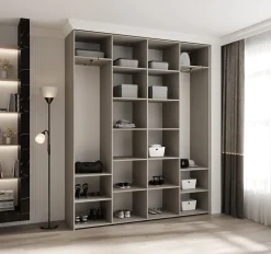 Armoire Como 4 a portes battantes H. 245 x L. 200 x P. 40, 4 portes