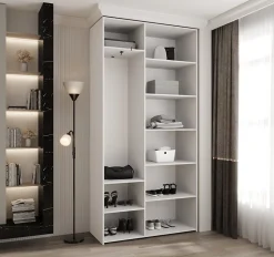 Armoire Como 4 a portes battantes H. 245 x L. 120 x P. 40, 3 portes
