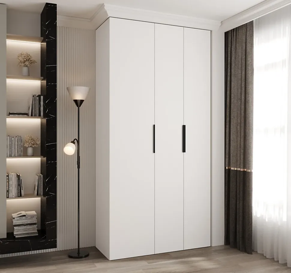 Armoire Como 4 a portes battantes H. 245 x L. 120 x P. 40, 3 portes