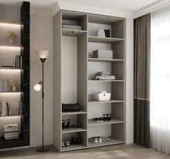 Armoire Como 4 a portes battantes H. 245 x L. 130 x P. 40, 3 portes