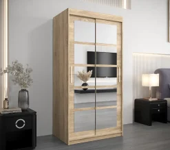 Armoire coulissante Roma 2 100, profondeur 62 sonoma