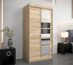 Armoire coulissante Roma 1 100, profondeur 62 sonoma