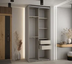 Armoire Dakota 4 a portes coulissantes 110/45/235,2 portes