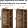 Armoire Dakota 4 a portes coulissantes 140/60/235,2 portes