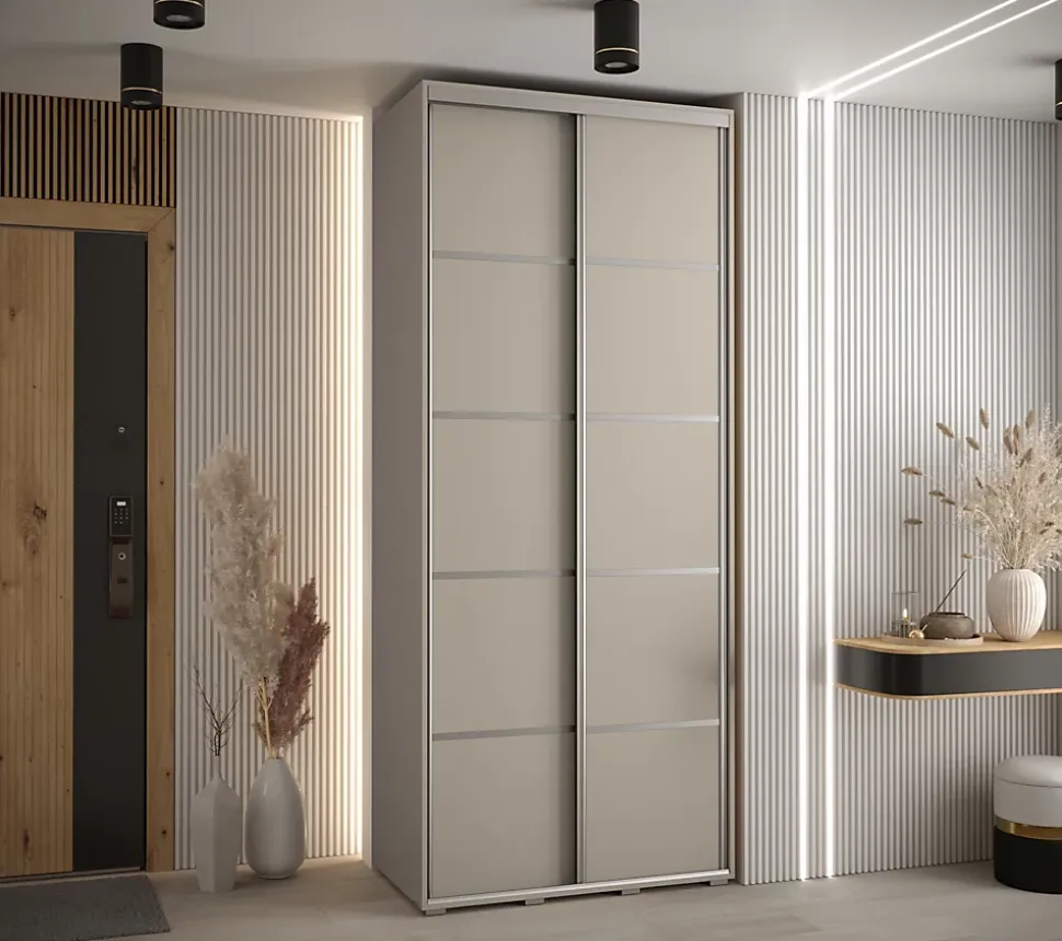 Armoire Dakota 4 a portes coulissantes 110/45/235,2 portes