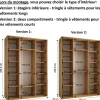 Armoire Dakota 2 a portes coulissantes 170/45/235,3 portes