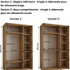 Armoire Dakota 5 a portes coulissantes 150/60/235,3 portes