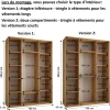 Armoire Dakota 5 a portes coulissantes 180/45/235,3 portes